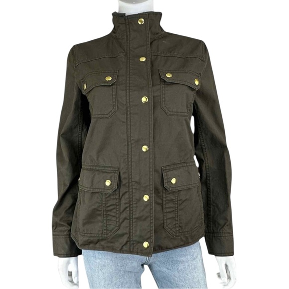 J. Crew Jackets & Blazers - J. Crew Olive Zip-Up Jacket Size S L0500